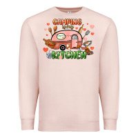 Pale Pink camping is my kitchen Premium Sweatshirt - NancyCooperArtShop