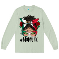 Matcha mexican mom life messy bun mama Long Sleeve Tee - BundleAndBundleShop