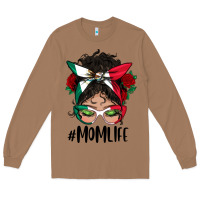 Toasted Coconut mexican mom life messy bun mama Long Sleeve Tee - BundleAndBundleShop