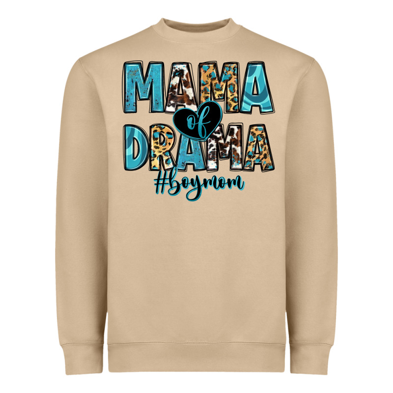 Mama Of Drama Boy Mom Heavyweight Sweatshirt by Zillion Design Studio | Teevron