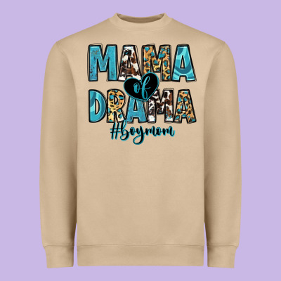 Mama Of Drama Boy Mom Heavyweight Sweatshirt Designed By Zillion Design Studio