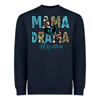 Navy mama of drama boy mom Heavyweight Sweatshirt - Zillion Design Studio