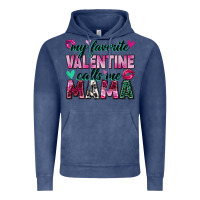 Vintage Denim my favorite valentine calls me mama Vintage Hoodie - Zillion Design Studio
