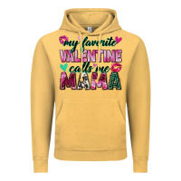 Vintage Mustard my favorite valentine calls me mama Vintage Hoodie - Zillion Design Studio