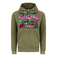 Vintage Olive my favorite valentine calls me mama Vintage Hoodie - Zillion Design Studio
