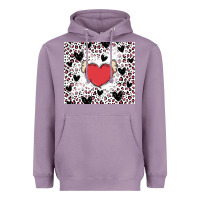 Lavender valentine's day hearts Heavyweight Hoodie - MaliasSmallBusiness