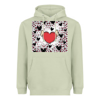 Matcha valentine's day hearts Heavyweight Hoodie - MaliasSmallBusiness