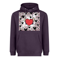Plum valentine's day hearts Heavyweight Hoodie - MaliasSmallBusiness