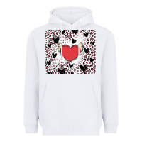 White valentine's day hearts Heavyweight Hoodie - MaliasSmallBusiness