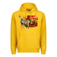 Lemon Merry Christmas Deer Premium Hoodie - LillyAllenDesigns