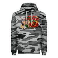 Slate Camo Merry Christmas Deer Premium Hoodie - LillyAllenDesigns
