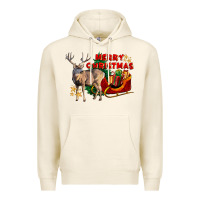 Tofu Merry Christmas Deer Premium Hoodie - LillyAllenDesigns