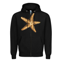 Black Starfish Zipper Hoodie - LillyAllenDesigns