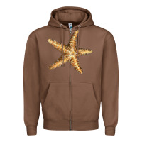 Chestnut Starfish Zipper Hoodie - LillyAllenDesigns