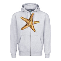 Heather Grey Starfish Zipper Hoodie - LillyAllenDesigns