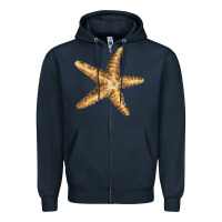 Navy Starfish Zipper Hoodie - LillyAllenDesigns