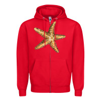 Red Starfish Zipper Hoodie - LillyAllenDesigns
