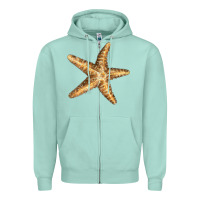 Seafoam Starfish Zipper Hoodie - LillyAllenDesigns