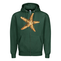 Sports Green Starfish Zipper Hoodie - LillyAllenDesigns
