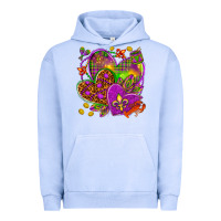 Pigment Grape Ice Mardi Gras hearts Urban Hoodie - NancyCooperArtShop