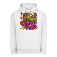 Pigment Lunar Rock Mardi Gras hearts Urban Hoodie - NancyCooperArtShop