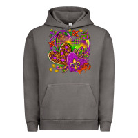 Pigment Tornado Mardi Gras hearts Urban Hoodie - NancyCooperArtShop