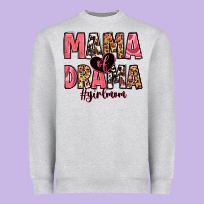 Mama Of Drama Girl Mom Heavyweight Sweatshirt Designed By Zillion Design Studio