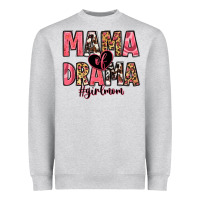 Heather Grey mama of drama girl mom Heavyweight Sweatshirt - Zillion Design Studio