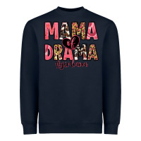 Navy mama of drama girl mom Heavyweight Sweatshirt - Zillion Design Studio