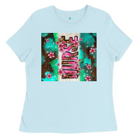 Baby Blue pink floral nurse with flowers Ladies Tee - AdoDesignShop