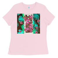 Bubblegum Pink pink floral nurse with flowers Ladies Tee - AdoDesignShop