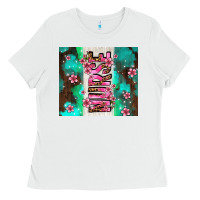 White pink floral nurse with flowers Ladies Tee - AdoDesignShop