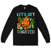 Black let's get toasted with camp fire Long Sleeve Tee - AdoDesignShop
