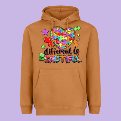 Different Is Beautiful Heavyweight Hoodie Designed By Nancycooperartshop