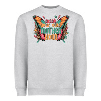 Heather Grey mind your own motherhood Heavyweight Sweatshirt - Zillion Design Studio