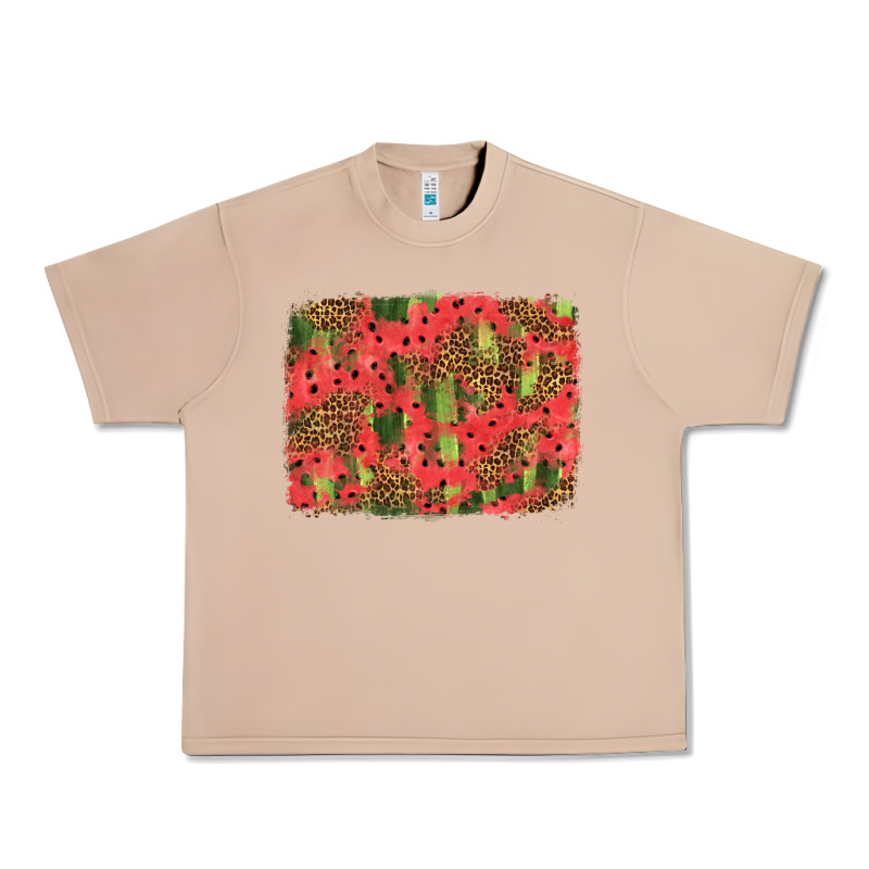 Watermelon Leopard Pattern Background Urban Heavy Tee by HRA Design Shop | Teevron