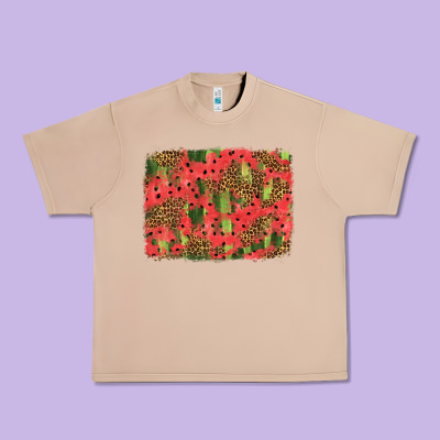 Watermelon Leopard Pattern Background Urban Heavy Tee Designed By Hra Design Shop