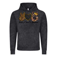 Vintage Black peace love shepherd Vintage Hoodie - RanaPortraitStore
