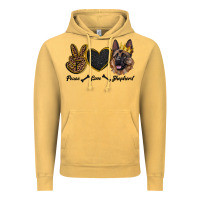 Vintage Mustard peace love shepherd Vintage Hoodie - RanaPortraitStore