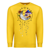 Lemon moon and mushrooms with sunflower Premium Sweatshirt - MaliasSmallBusiness
