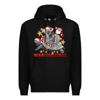 Black Merry Christmas Tortoise And Koala Premium Hoodie - LillyAllenDesigns