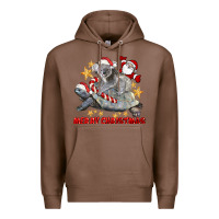 Chestnut Merry Christmas Tortoise And Koala Premium Hoodie - LillyAllenDesigns