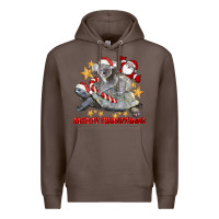 Coffee Merry Christmas Tortoise And Koala Premium Hoodie - LillyAllenDesigns