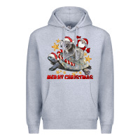 Heather Grey Merry Christmas Tortoise And Koala Premium Hoodie - LillyAllenDesigns