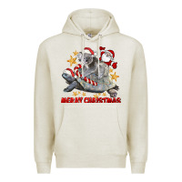 Oatmeal Heather Merry Christmas Tortoise And Koala Premium Hoodie - LillyAllenDesigns
