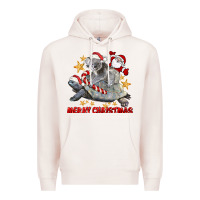 Pale Pink Merry Christmas Tortoise And Koala Premium Hoodie - LillyAllenDesigns