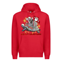 Red Merry Christmas Tortoise And Koala Premium Hoodie - LillyAllenDesigns