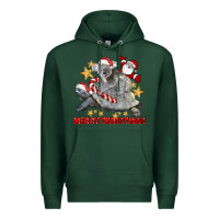 Sports Green Merry Christmas Tortoise And Koala Premium Hoodie - LillyAllenDesigns