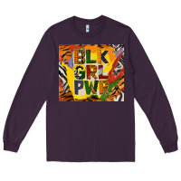 Plum black girl power tumbler Long Sleeve Tee - BundleAndBundleShop