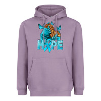 Lavender Hope teal ribbon Ovarian Cancer nails Heavyweight Hoodie - NancyCooperArtShop